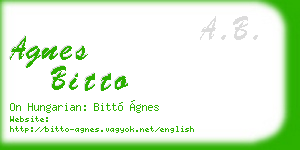 agnes bitto business card